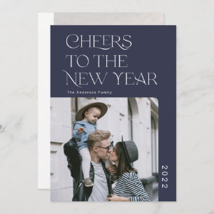 Tarjeta Festiva Moderno y simple Feliz Año Nuevo 2022 Foto Festivi