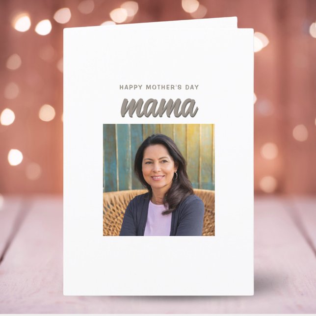 Tarjeta Festiva Moderno y simple mamá niños foto Día de la Madre (Subido por el creador)