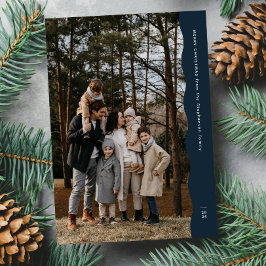 Tarjeta Festiva Moderno y simple Navidades de la marina con bordes