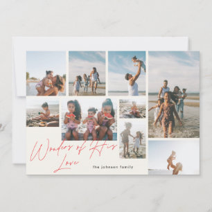 Tarjeta Festiva Modernos 9 Fotos Maravillas de su Amor Religioso