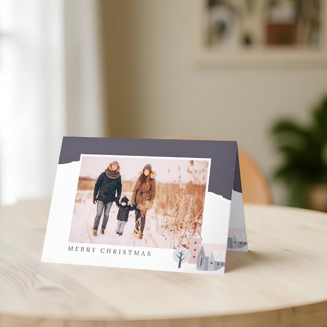 Tarjeta Festiva Modernos Navidades de cabaña nórdica (Subido por el creador)