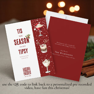 Tarjeta Festiva Modernos navidades de código qr de vídeo personal 