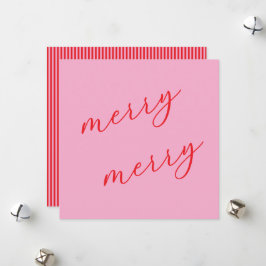 Tarjeta Festiva Modernos Navidades de escritura elegantes merry ro