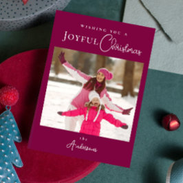 Tarjeta Festiva Modernos Navidades de moda foto magenta
