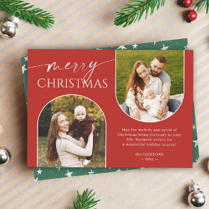 Tarjeta Festiva Modernos Navidades del marco fotográfico del Arco