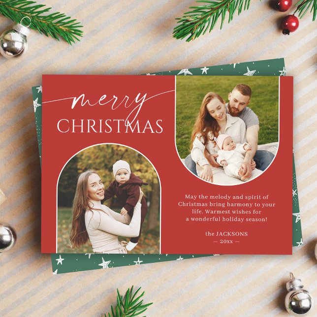 Tarjeta Festiva Modernos Navidades del marco fotográfico del Arco  (Subido por el creador)