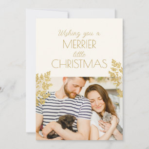 Tarjeta Festiva Modernos Navidades más pequeños y una foto gatitos
