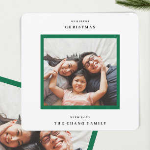 Tarjeta Festiva Modernos Navidades más ricos: Plaza de fotos en el