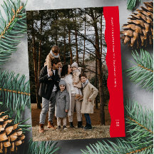 Modernos Navidades rojos con bordes ondulados de d