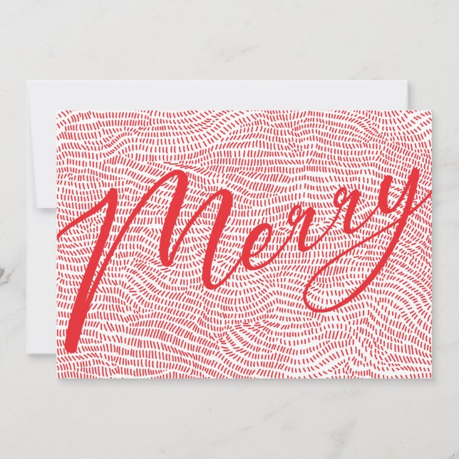 Tarjeta Festiva Modernos Navidades rojos y blancos fotografian fel (Reverso)