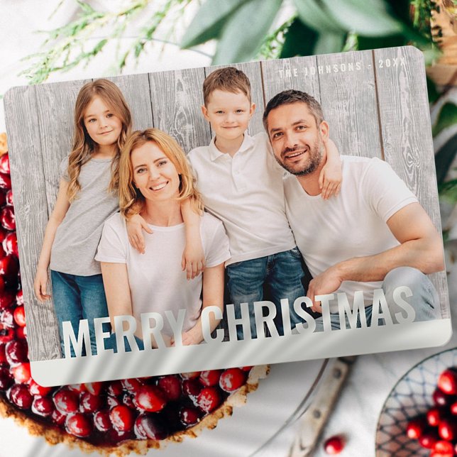 Tarjeta Festiva Modernos Navidades sencillos saludando a la famili (Subido por el creador)