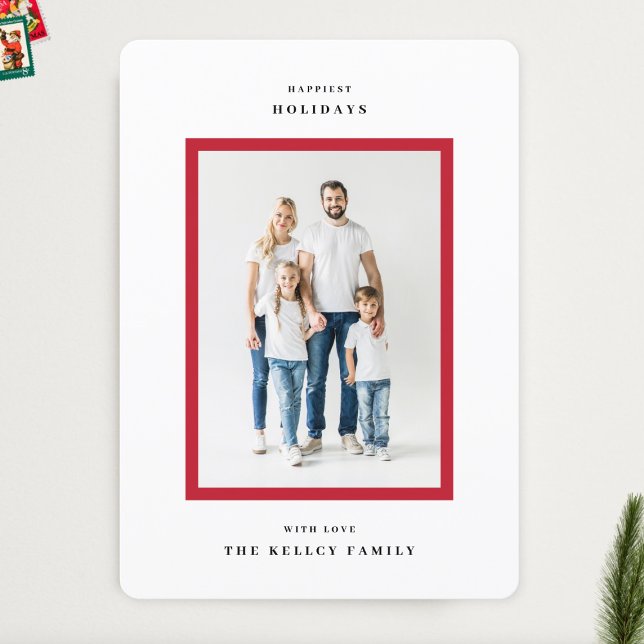 Tarjeta Festiva Modernos Navidades simples Rojo Fotografía de marc (Subido por el creador)