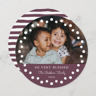 Tarjeta Festiva Modernos puntos blancos fotograma foto ornamento m