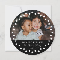 Modernos puntos blancos marco foto ornamento negro