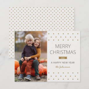 Tarjeta Festiva Modernos puntos simples divertidos 1 Navidades de