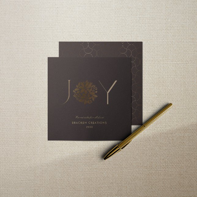 Tarjeta Festiva Modernos y elegantes Navidades corporativos JOY (Subido por el creador)