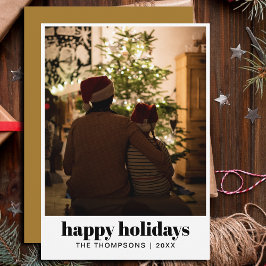 Tarjeta Festiva Modernos y elegantes Navidades de fotografía famil