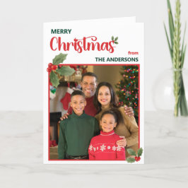 Tarjeta Festiva Modernos y Minimalistas Navidades Mistletoe de una