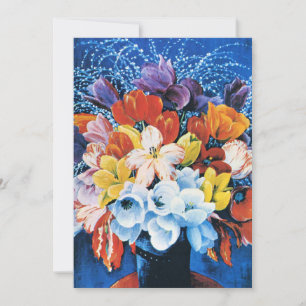 Tarjeta Festiva Moise Kisling, Ramo de Tulipanes,