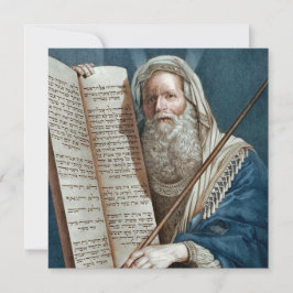 Tarjeta Festiva Moisés y los diez mandamientos