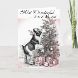 Tarjeta Festiva Momento más maravilloso del año - Cabra bebé