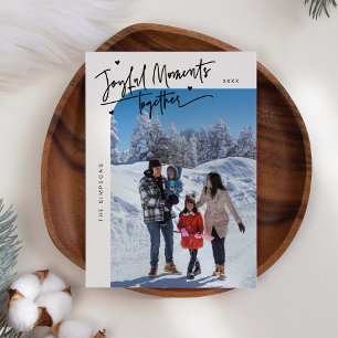 Tarjeta Festiva Momentos alegres entre Navidades blancos foto