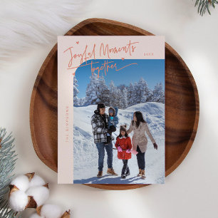 Tarjeta Festiva Momentos alegres juntos, foto de Navidades de ense