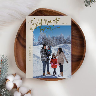 Tarjeta Festiva Momentos alegres juntos Navidades cream foto