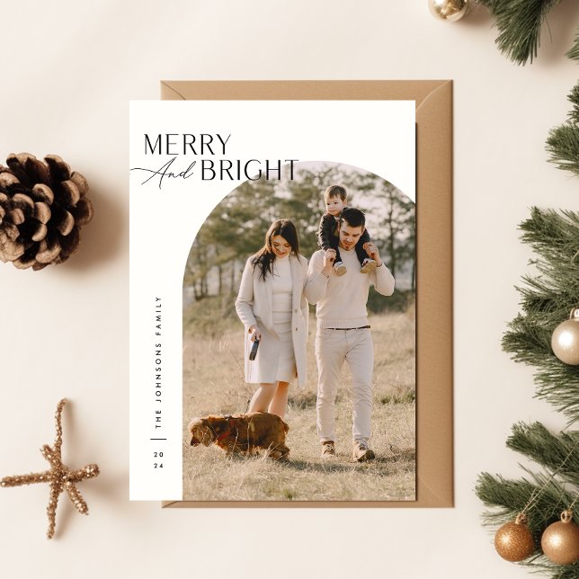Tarjeta Festiva Momentos familiares: Navidades de fotos brillantes (Front)