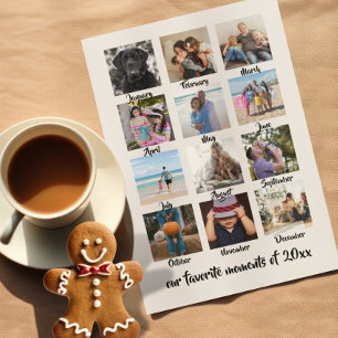 Tarjeta Festiva Momentos Favoritos Navidades fotográficos personal