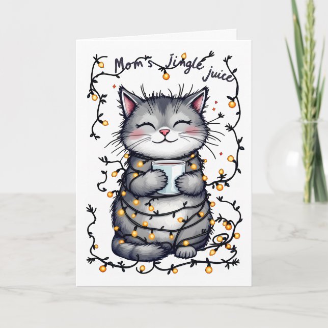 Tarjeta Festiva Mom's Jingle Juice  (Anverso)