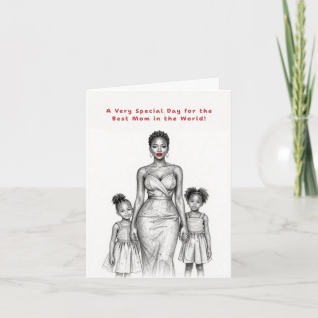 Tarjeta Festiva Mom's Special Day Card (Anverso)