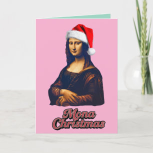 Tarjeta Festiva Mona Lisa ChristMass
