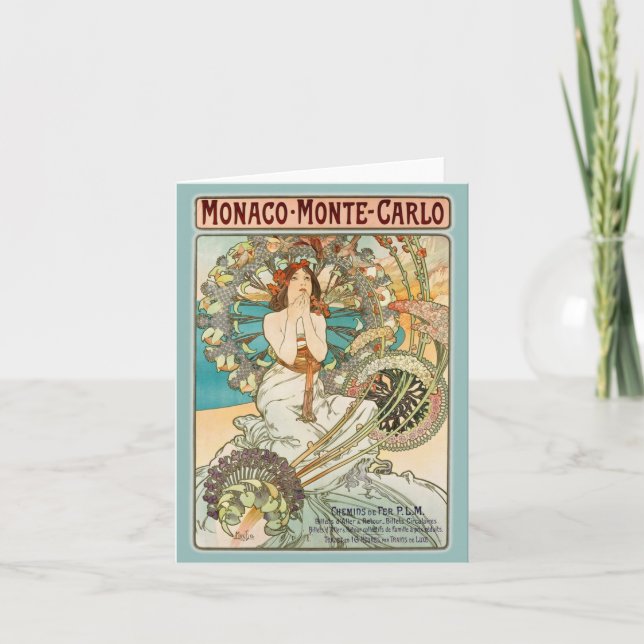 Tarjeta Festiva Mónaco Monte Carlo (Anverso)