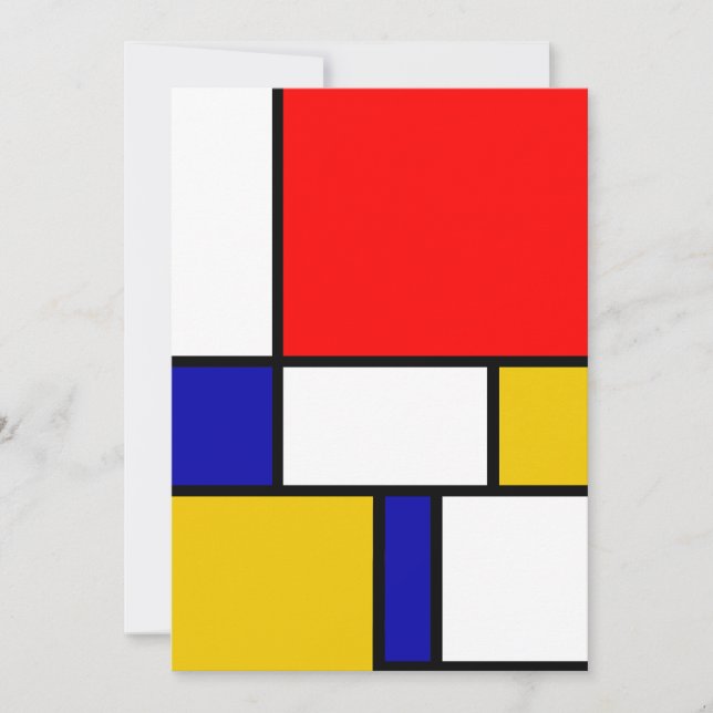 Tarjeta Festiva Mondrian 2 (Anverso)