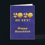Tarjeta Festiva Moneda divertida de Hanukkah Oy Vey 2020 Gelt<br><div class="desc">Este diseño fue creado a partir de mi pintura de acrílico fluido única. Puede personalizarse haciendo clic en el botón personalizar y cambiando el nombre, las iniciales o las palabras. También puede cambiar el color y estilo del texto o eliminar el texto para un diseño de sólo imagen. Contáctame en...</div>