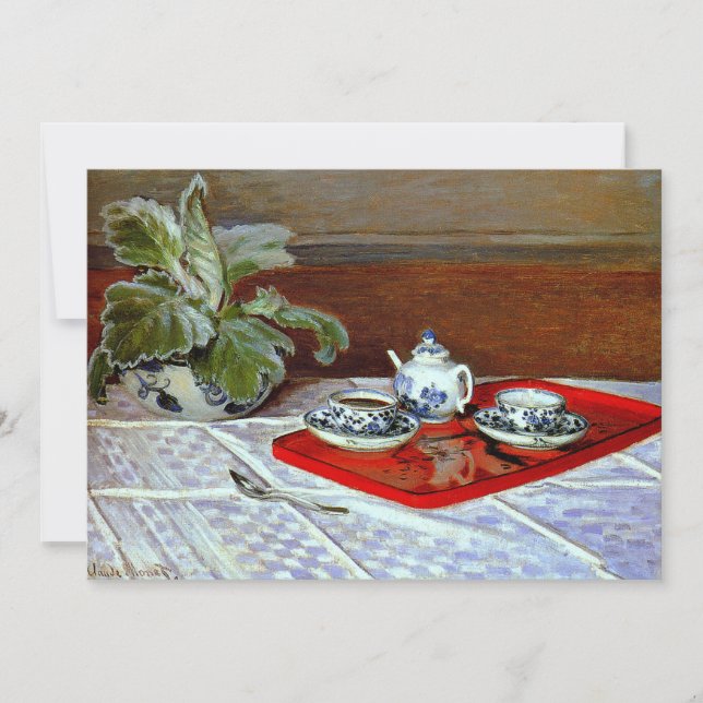 Tarjeta Festiva Monet - El Té Set, (Anverso)