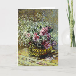 Tarjeta Festiva Monet - Flores en una olla