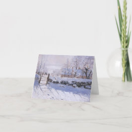 Tarjeta Festiva Monet Magpie Navidades Card Blank Notecard