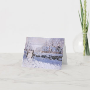 Tarjeta Festiva Monet Magpie Navidades Card Blank Notecard