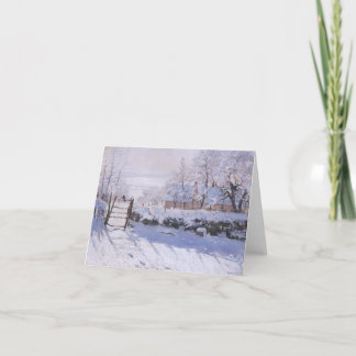 Tarjeta Festiva Monet Magpie Navidades Card Blank Notecard