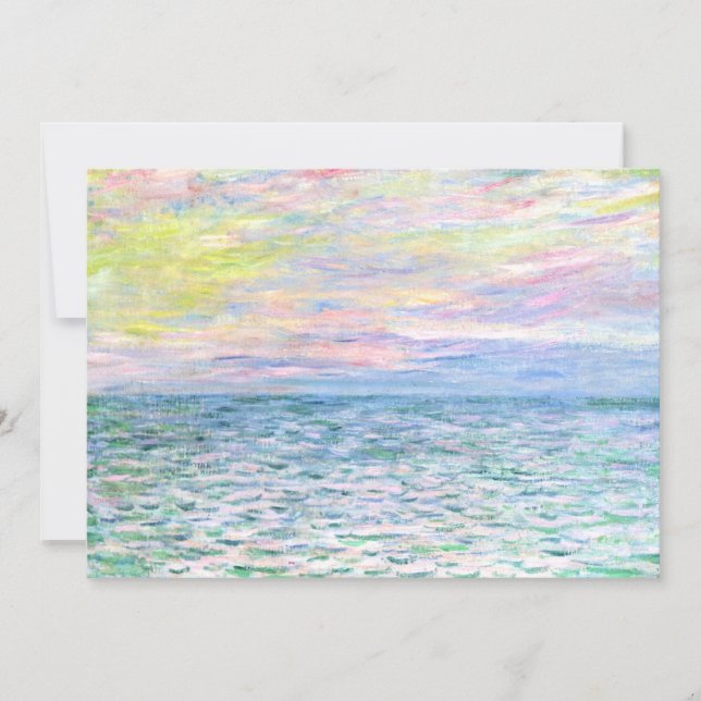 Tarjeta Festiva Monet - Sunset en Pourville, arte (Anverso)