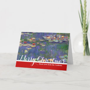 Tarjeta Festiva Monet Water Lilies Masterpiece Pintura