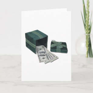 Tarjeta Festiva MoneyGreenGiftBox112611