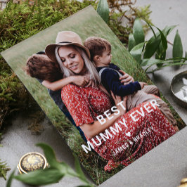 Tarjeta Festiva Monísima MAMÁ ES LA MEJOR Corazón Foto del Día de 