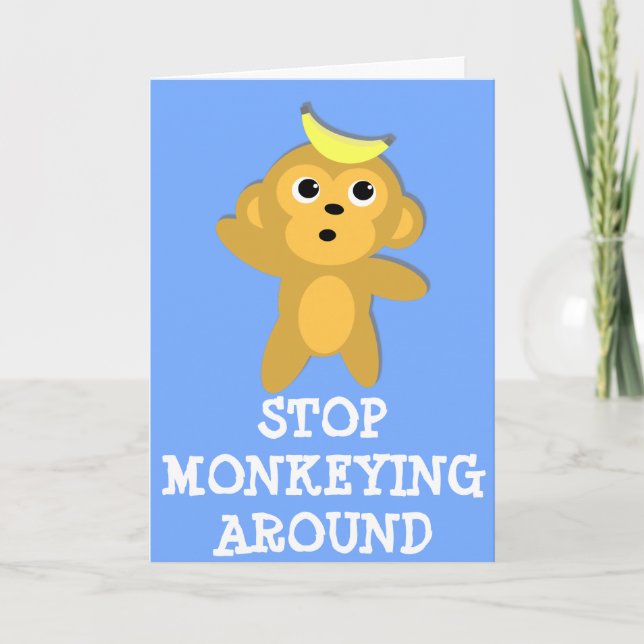 Tarjeta Festiva Monkey Valentine (Anverso)