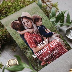 Tarjeta Festiva Mono AMAZIZO MAMÁ Corazón Foto Día de la Madre