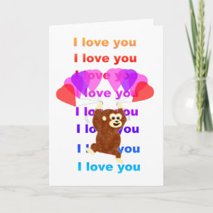 Tarjeta Festiva mono de amor
