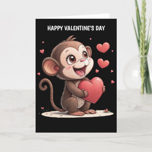 Tarjeta Festiva Mono del día de San Valentín