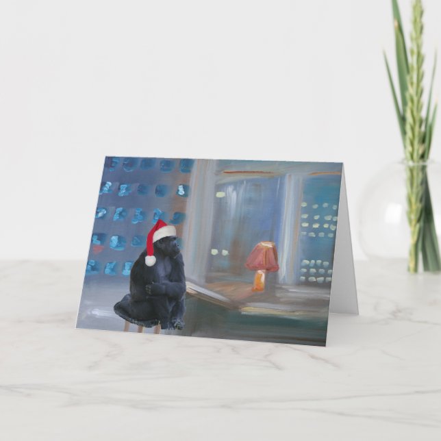 Tarjeta Festiva "Mono Navidad" (Anverso)